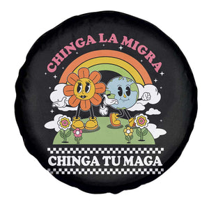 Chinga La Migra Chinga Tu Maga Spare Tire Cover Immigration Rights TS11 Print Your Wear