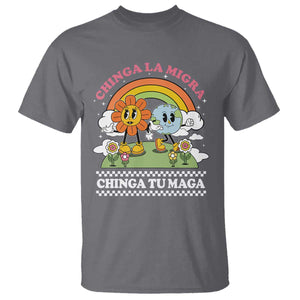 Chinga La Migra Chinga Tu Maga T Shirt - Immigration Rights Protest Graphic Tee TS11 Charcoal Print Your Wear