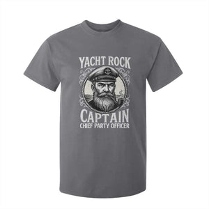 Funny Yacht Rock Captain T Shirt For Kid Chief Party Officer Pontoon Boat Sailor TS11 Charcoal Print Your Wear