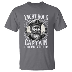 Funny Yacht Rock Captain T Shirt Chief Party Officer Pontoon Boat Sailor TS11 Charcoal Print Your Wear