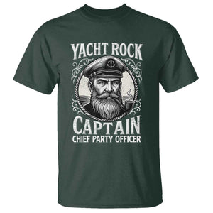 Funny Yacht Rock Captain T Shirt Chief Party Officer Pontoon Boat Sailor TS11 Dark Forest Green Print Your Wear