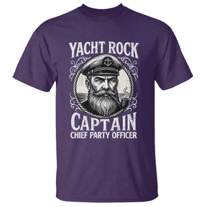 Funny Yacht Rock Captain T Shirt Chief Party Officer Pontoon Boat Sailor TS11 Purple Print Your Wear