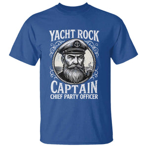 Funny Yacht Rock Captain T Shirt Chief Party Officer Pontoon Boat Sailor TS11 Royal Blue Print Your Wear