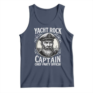 Funny Yacht Rock Captain Tank Top Chief Party Officer Pontoon Boat Sailor TS11 Navy Print Your Wear