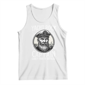 Funny Yacht Rock Captain Tank Top Chief Party Officer Pontoon Boat Sailor TS11 White Print Your Wear
