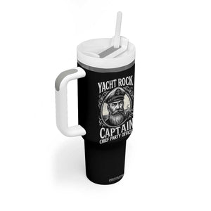 Funny Yacht Rock Captain Tumbler With Handle Chief Party Officer Pontoon Boat Sailor TS11 Print Your Wear