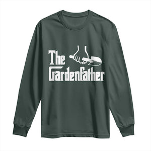 The Gardenfather Long Sleeve Shirt Gardener Parody Gardening Fathers Day TS11 Dark Forest Green Print Your Wear