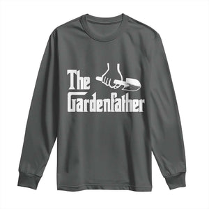 The Gardenfather Long Sleeve Shirt Gardener Parody Gardening Fathers Day TS11 Dark Heather Print Your Wear