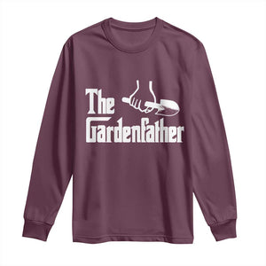 The Gardenfather Long Sleeve Shirt Gardener Parody Gardening Fathers Day TS11 Maroon Print Your Wear
