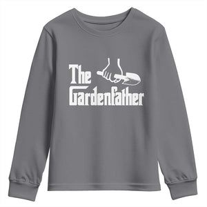 The Gardenfather Youth Sweatshirt Gardener Parody Gardening Fathers Day TS11 Charcoal Print Your Wear