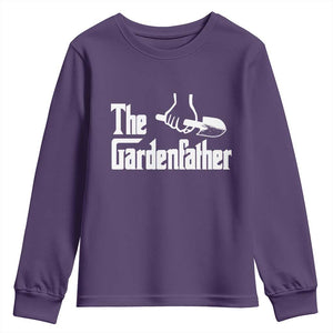 The Gardenfather Youth Sweatshirt Gardener Parody Gardening Fathers Day TS11 Purple Print Your Wear