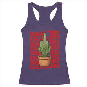 Funny What The Fucculent Racerback Tank Top Cactus Succulents Plants Gardening TS11 Purple Print Your Wear