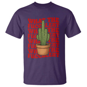 Funny What The Fucculent T Shirt Cactus Succulents Plants Gardening TS11 Purple Print Your Wear