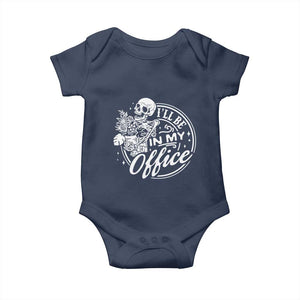 Funny Garden I Will Be In My Office Baby Onesie Gardening Fathers Day TS11 Navy Print Your Wear