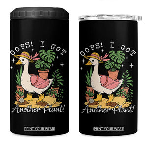 Funny Oops I Got Another Plant 4 in 1 Can Cooler Tumbler Silly-Goose Gardener Plant Lady TS11 One Size: 16 oz Black Print Your Wear