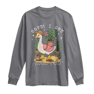 Funny Oops I Got Another Plant Long Sleeve Shirt Silly-Goose Gardener Plant Lady TS11 Charcoal Print Your Wear