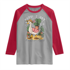 Funny Oops I Got Another Plant Raglan Shirt Silly-Goose Gardener Plant Lady TS11 Sport Gray Red Print Your Wear