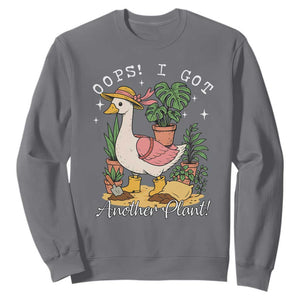 Funny Oops I Got Another Plant Sweatshirt Silly-Goose Gardener Plant Lady TS11 Charcoal Print Your Wear