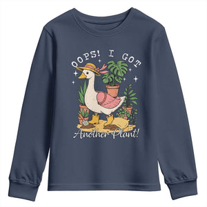 Funny Oops I Got Another Plant Youth Sweatshirt Silly-Goose Gardener Plant Lady TS11 Navy Print Your Wear