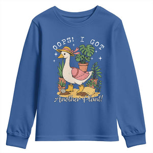Funny Oops I Got Another Plant Youth Sweatshirt Silly-Goose Gardener Plant Lady TS11 Royal Blue Print Your Wear