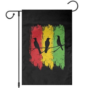 Three Birds Rasta Jamaica Reggae Music Garden Flag TS11 Black Print Your Wear