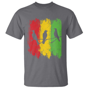 Three Birds Rasta Jamaica Reggae Music T Shirt TS11 Charcoal Print Your Wear