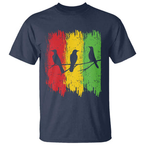 Three Birds Rasta Jamaica Reggae Music T Shirt TS11 Navy Print Your Wear