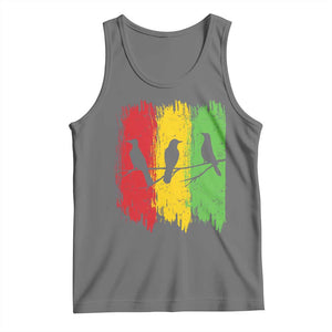 Three Birds Rasta Jamaica Reggae Music Tank Top TS11 Black Heather Print Your Wear