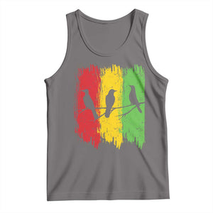 Three Birds Rasta Jamaica Reggae Music Tank Top TS11 Deep Heather Print Your Wear