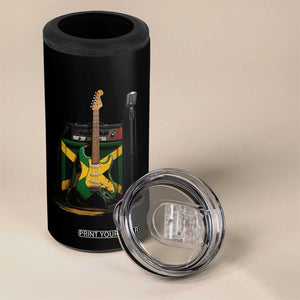 Reggae Guitar Jamaican Flag Amp Microphone Music Lover 4 in 1 Can Cooler Tumbler TS11 Print Your Wear