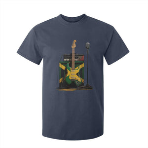 Reggae Guitar Jamaican Flag Amp Microphone Music Lover T Shirt For Kid TS11 Navy Print Your Wear