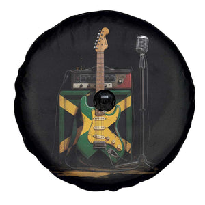 Reggae Guitar Jamaican Flag Amp Microphone Music Lover Spare Tire Cover TS11 Print Your Wear