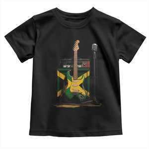 Reggae Guitar Jamaican Flag Amp Microphone Music Lover Toddler T Shirt TS11 Black Print Your Wear