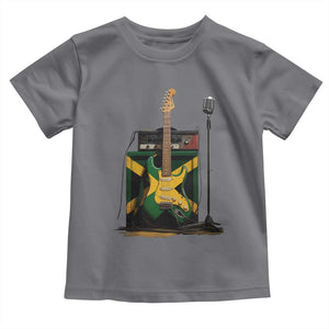 Reggae Guitar Jamaican Flag Amp Microphone Music Lover Toddler T Shirt TS11 Charcoal Print Your Wear
