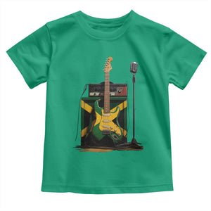 Reggae Guitar Jamaican Flag Amp Microphone Music Lover Toddler T Shirt TS11 Irish Green Print Your Wear