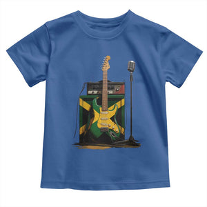 Reggae Guitar Jamaican Flag Amp Microphone Music Lover Toddler T Shirt TS11 Royal Blue Print Your Wear