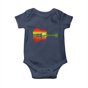 Reggae Music Guitar Lake Shadow Jamaica Rasta Baby Onesie TS11 Navy Print Your Wear