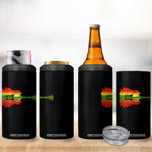 Reggae Music Guitar Lake Shadow Jamaica Rasta 4 in 1 Can Cooler Tumbler TS11 Print Your Wear