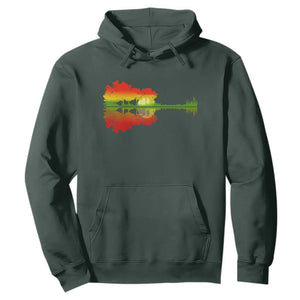 Reggae Music Guitar Lake Shadow Jamaica Rasta Hoodie TS11 Dark Forest Green Print Your Wear