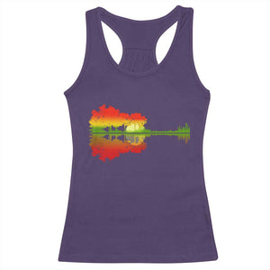 Reggae Music Guitar Lake Shadow Jamaica Rasta Racerback Tank Top TS11 Purple Print Your Wear