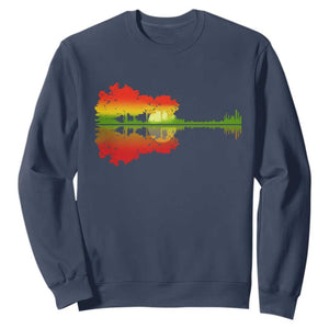 Reggae Music Guitar Lake Shadow Jamaica Rasta Sweatshirt TS11 Navy Print Your Wear