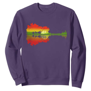 Reggae Music Guitar Lake Shadow Jamaica Rasta Sweatshirt TS11 Purple Print Your Wear