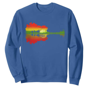 Reggae Music Guitar Lake Shadow Jamaica Rasta Sweatshirt TS11 Royal Blue Print Your Wear