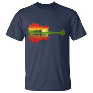 Reggae Music Guitar Lake Shadow Jamaica Rasta T Shirt TS11 Navy Print Your Wear