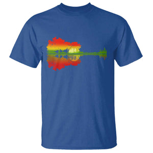 Reggae Music Guitar Lake Shadow Jamaica Rasta T Shirt TS11 Royal Blue Print Your Wear