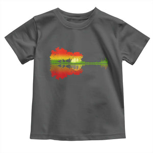 Reggae Music Guitar Lake Shadow Jamaica Rasta Toddler T Shirt TS11 Dark Heather Print Your Wear