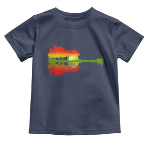 Reggae Music Guitar Lake Shadow Jamaica Rasta Toddler T Shirt TS11 Navy Print Your Wear