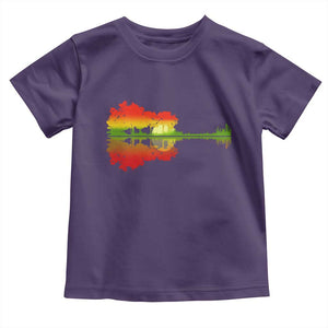 Reggae Music Guitar Lake Shadow Jamaica Rasta Toddler T Shirt TS11 Purple Print Your Wear