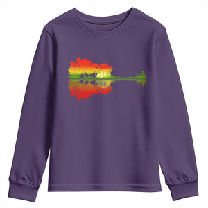 Reggae Music Guitar Lake Shadow Jamaica Rasta Youth Sweatshirt TS11 Purple Print Your Wear