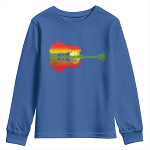 Reggae Music Guitar Lake Shadow Jamaica Rasta Youth Sweatshirt TS11 Royal Blue Print Your Wear